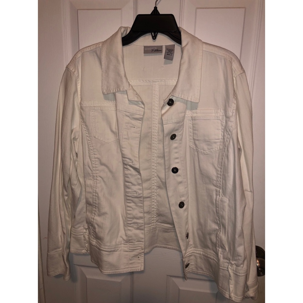 Chicos white jean jacket